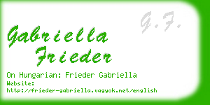 gabriella frieder business card